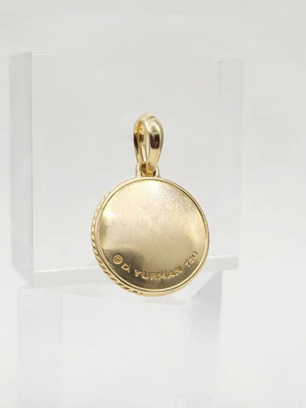 David Yurman Maritime Compass Amulet in 18K Yellow Gold w/ Center Diamond - 20mm